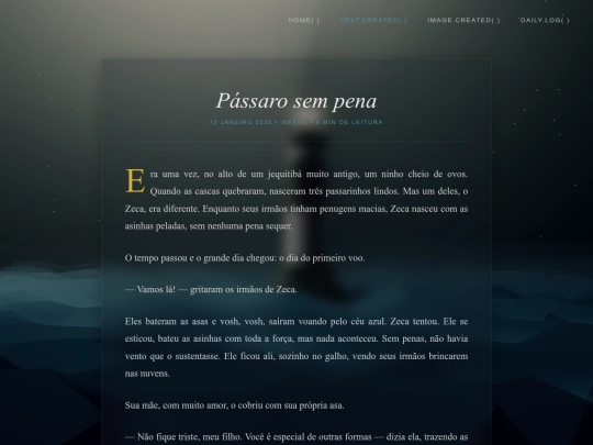 contos/passaro screenshot