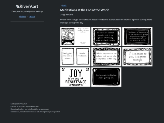 articles/meditations screenshot