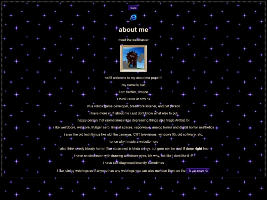 aboutme screenshot