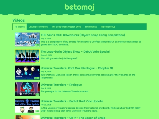 videos screenshot