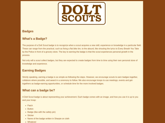 badges screenshot