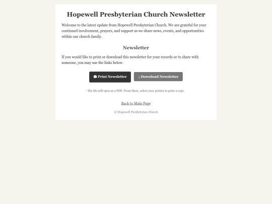 newsletter screenshot