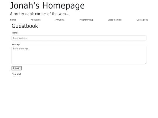 guestbook screenshot