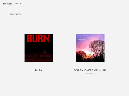 mixtapes screenshot