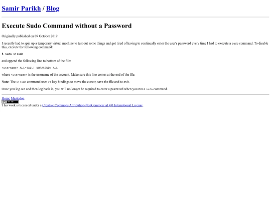 blog/execute-sudo-without-password screenshot