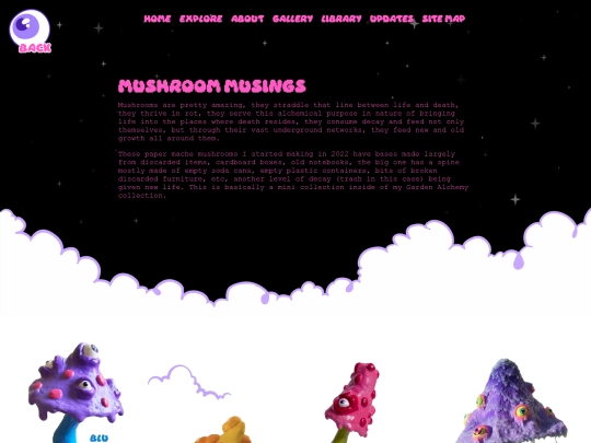 pages/galleries/shrooms screenshot