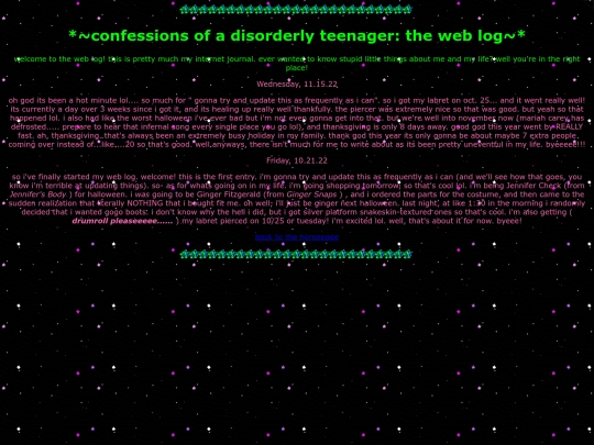weblog screenshot