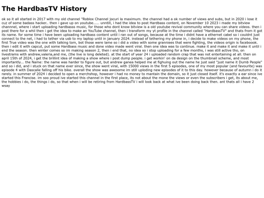 History screenshot