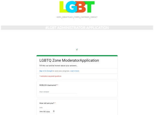 pages/application screenshot