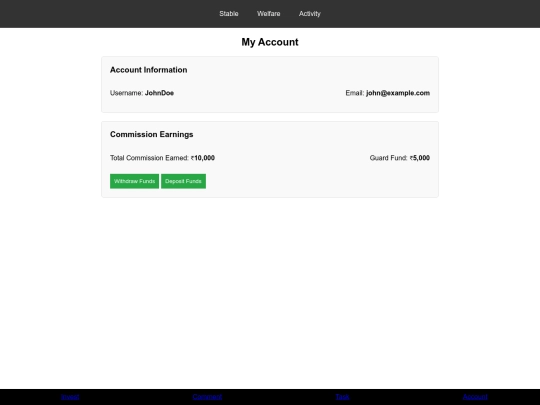 account screenshot