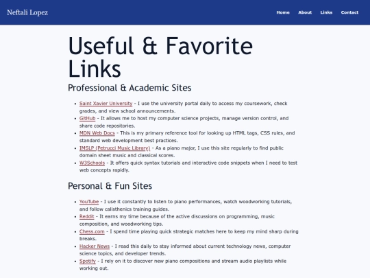 pages/links screenshot