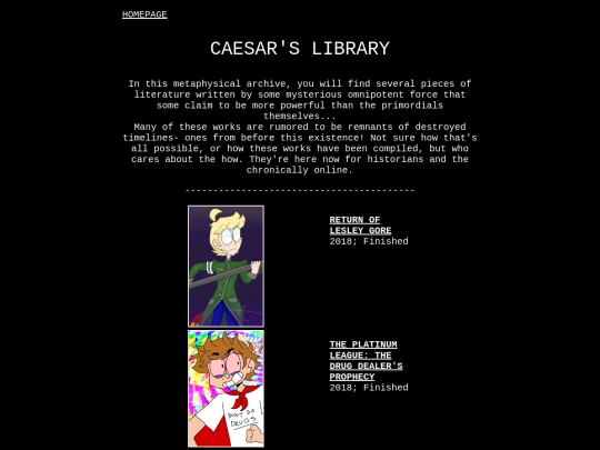 caesars library/inlibrary screenshot