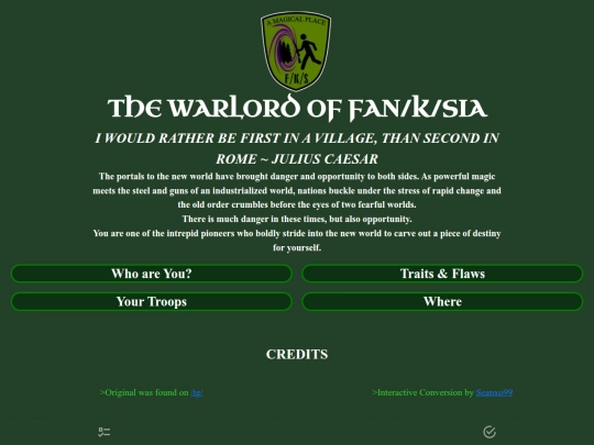 CYOA/FanKsia Warlord CYOA Convert screenshot