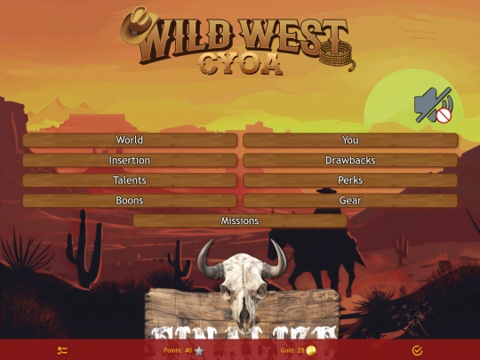 CYOA/Valmars Wildwest CYOA MOD screenshot