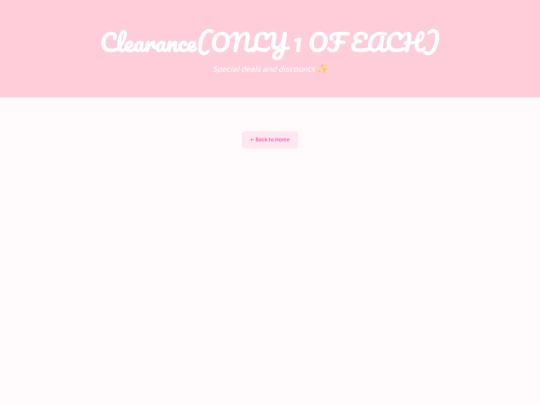 clearance screenshot