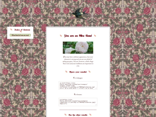 parlour/rosequizresults/albarose screenshot