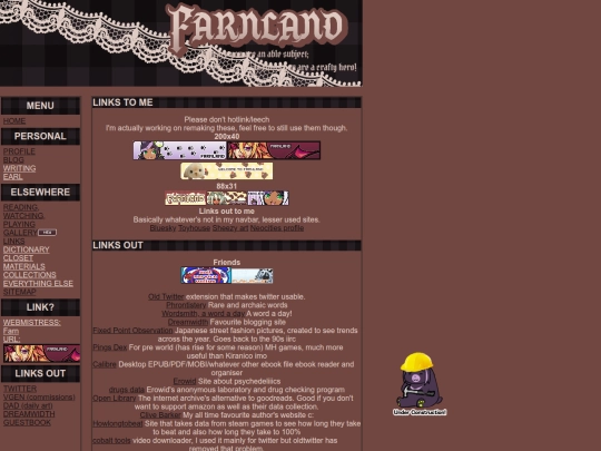 links screenshot