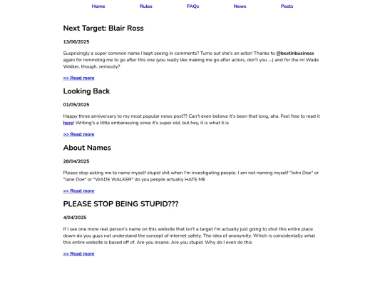 posts screenshot