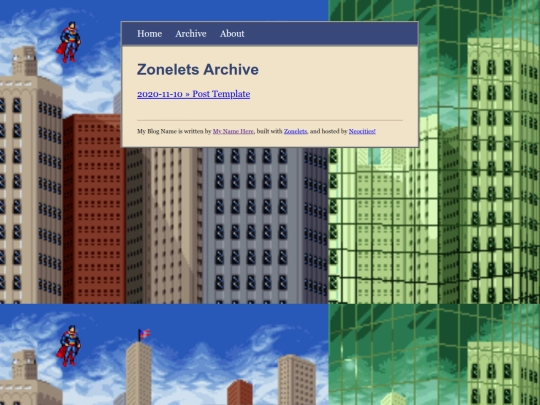blog/archive screenshot