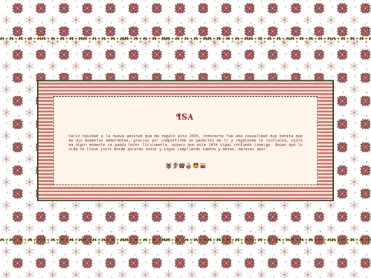 Feliz Navidad by Lala/Pages/Letters/Isa screenshot