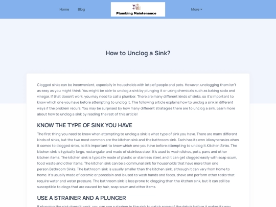 blog/how-to-unclog-a-sink screenshot