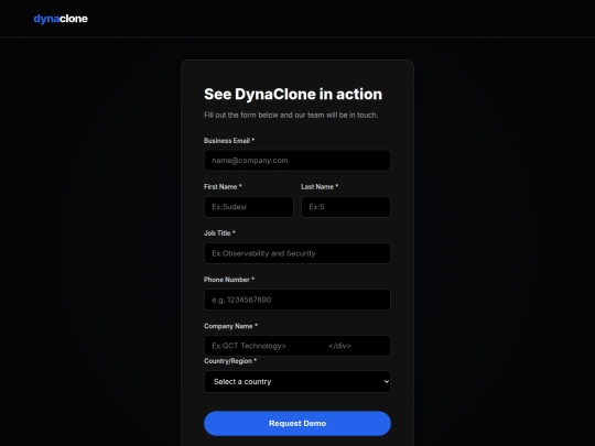 DynaClone/UP COMING EVENT/demo screenshot