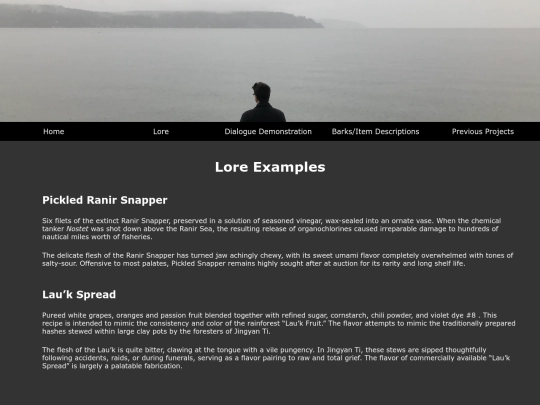 lore-example screenshot