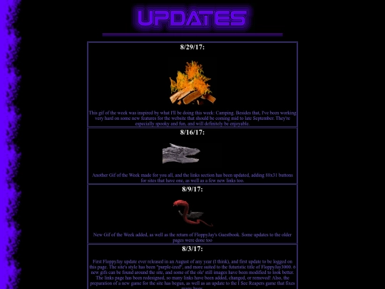 updates screenshot