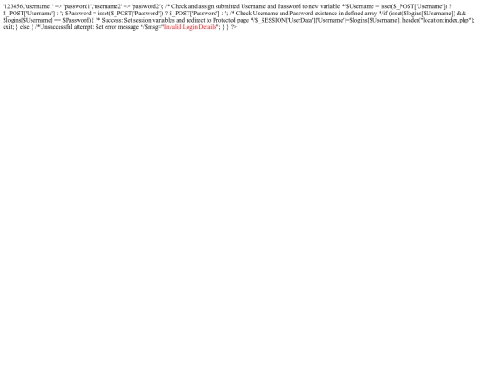 website/panel/login screenshot