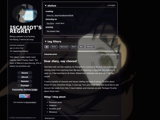 blog screenshot