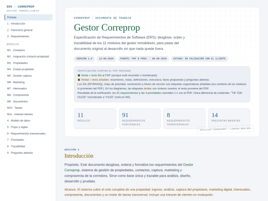 ERS-GESTOR-CORREPROP screenshot