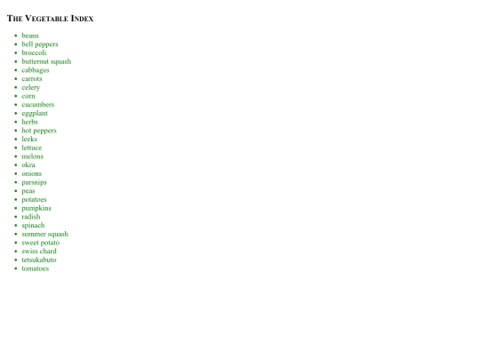 vegetableindex screenshot