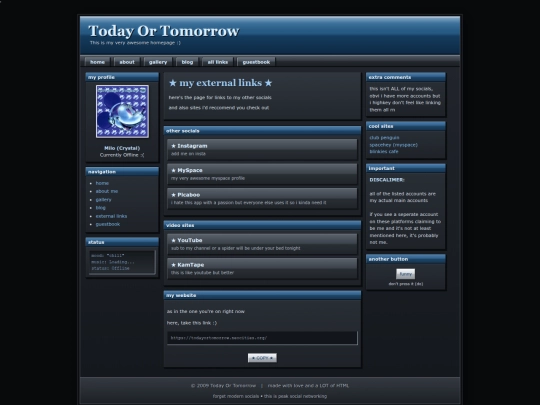 links screenshot
