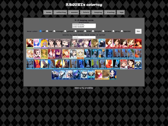 colorstcg/keepingcardsN-Z screenshot