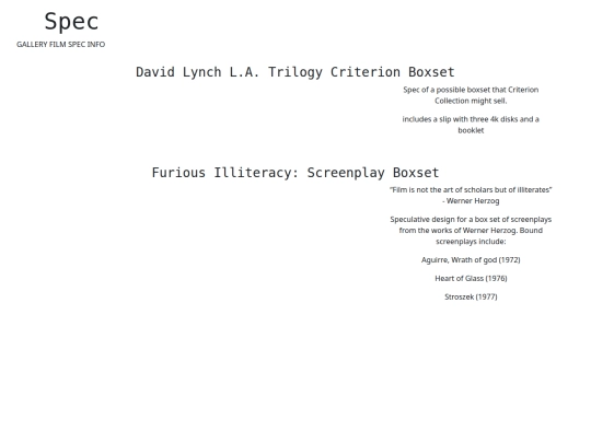 spec screenshot