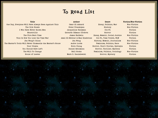 books/to-read screenshot