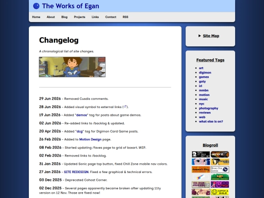 changelog screenshot