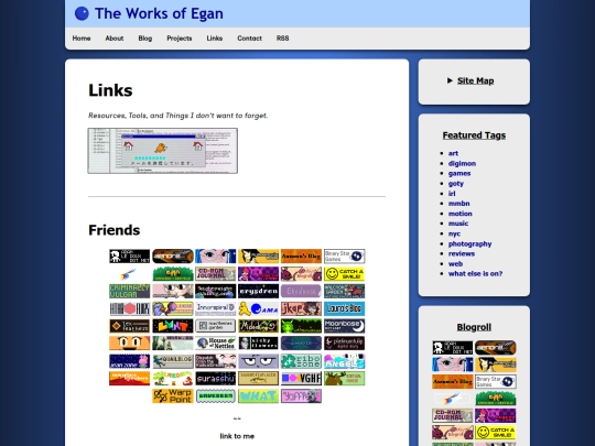 links screenshot