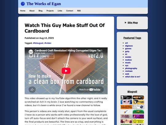 posts/2025-08-13-watch-this-guy-make-stuff-out-of-cardboard screenshot
