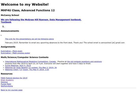 course/MDM4U screenshot