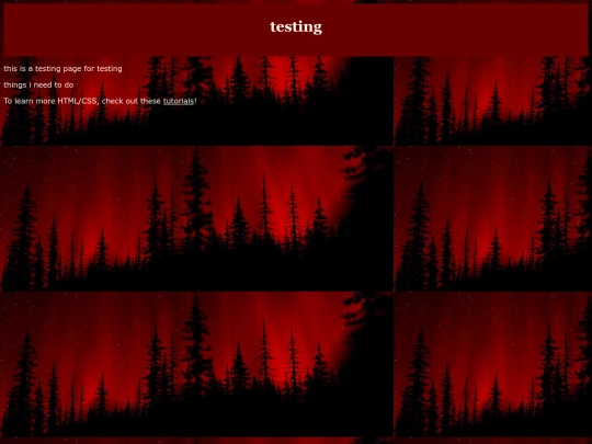 testpage screenshot