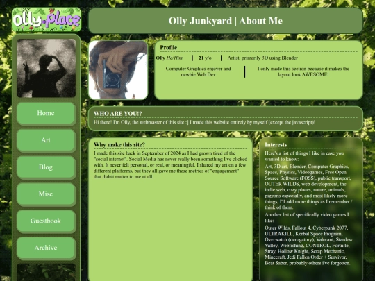 aboutme screenshot