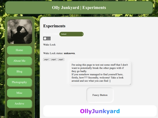 experiments screenshot