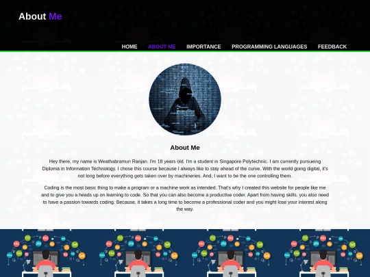 aboutme screenshot