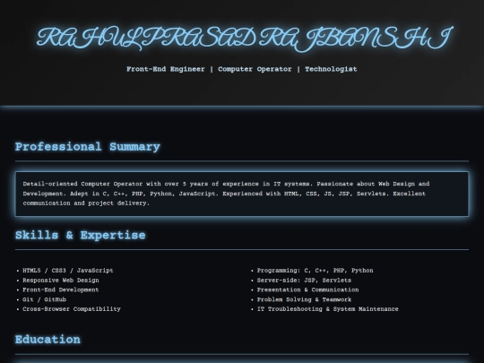 my portfolio  screenshot