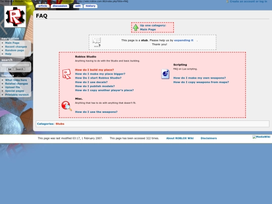 FAQ screenshot