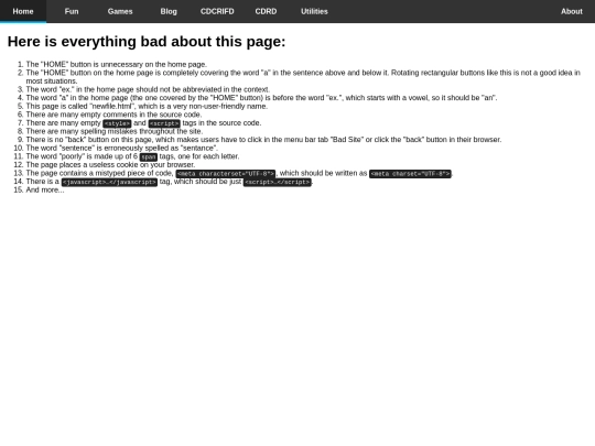cool_webpages/badcodelist screenshot
