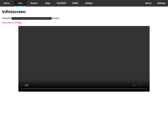 cool_webpages/infiniscreen screenshot