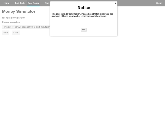cool_webpages/moneysim screenshot