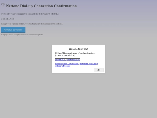 cool_webpages/webtron_dialup screenshot
